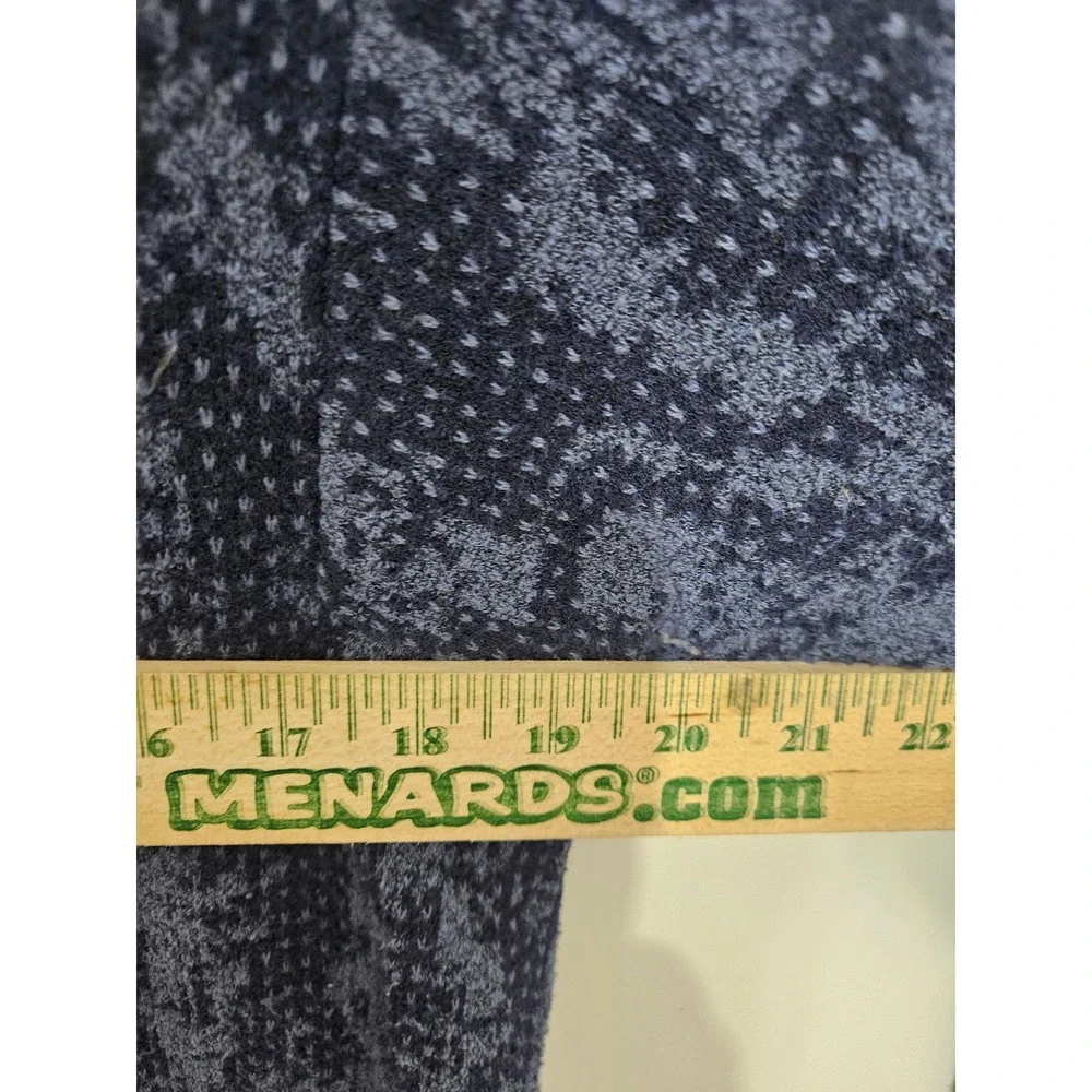 Pure Jill‎ J. Jill Blue Abstract Jacquard Snap Front Cardigan Sweater XS